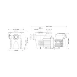Hayward K-FLO Variable Speed VSTD Pump 1.5HP 7 Hayward K-FLO Variable Speed VSTD Pump 1.5HP -Above Ground Pools Sales K FLO DIMENSIONS