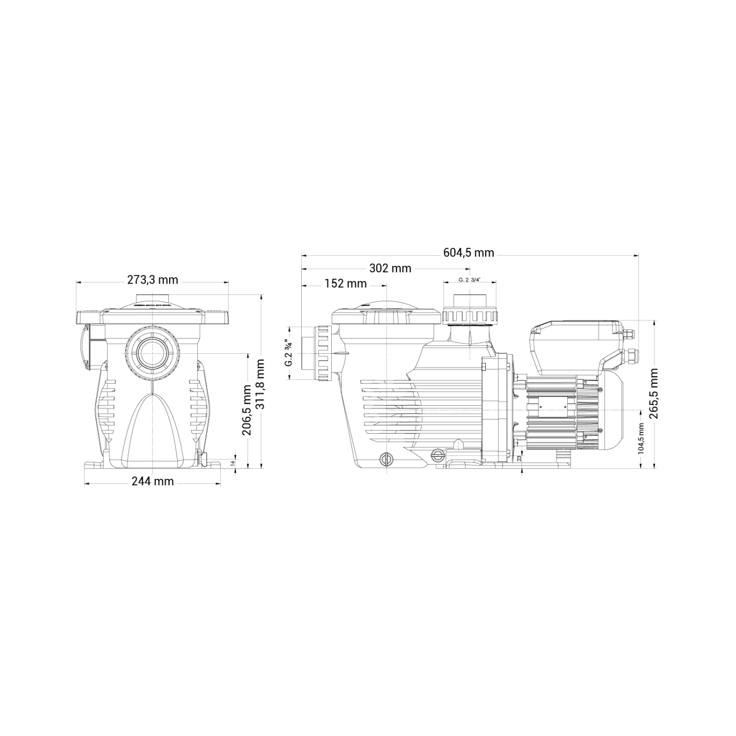 Hayward K-FLO Variable Speed VSTD Pump 1.5HP 5 Hayward K-FLO Variable Speed VSTD Pump 1.5HP - Image 3