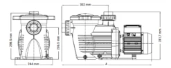 Hayward K-FLO Pump 3HP -Above Ground Pools Sales K FLO Dimensions 6