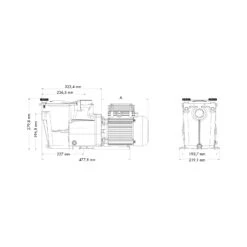 Hayward Super Pump Pro 2HP Three Phase -Above Ground Pools Sales Super Pro Pump Dimensions 4