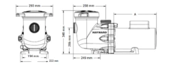 Hayward TriStar Pump 2HP 3Phase -Above Ground Pools Sales Tristar Dimensions