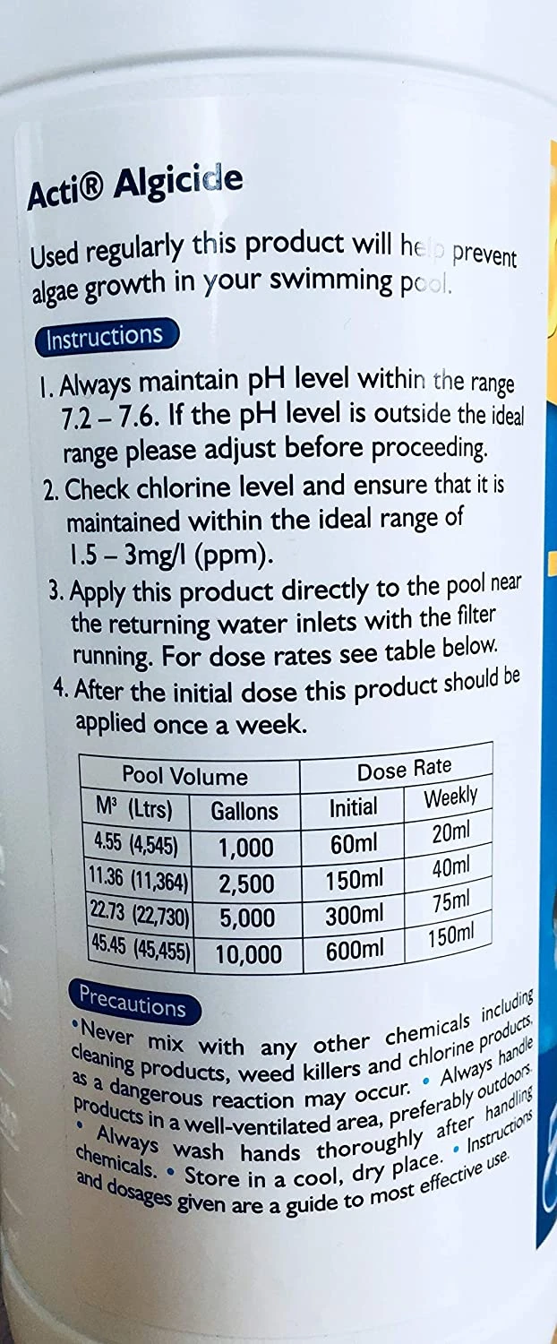 1 Ltr Acti Copper Free Algicide 4 1 Ltr Acti Copper Free Algicide - Image 2