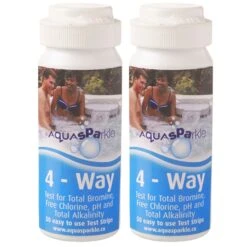 Aquasparkle 4-Way Bromine & Chlorine Test Strips X 2 Tubs