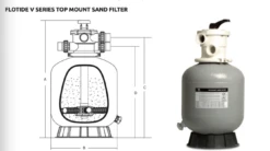 Flotide V Series Top Mount Sand Filter 25″ -Above Ground Pools Sales v series 1 2